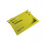 Rexel Crystalfile Flexi Standard Foolscap Yellow (Pack of 50) 3000043 TW13774