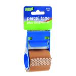 Parcel Tape and Dispenser 48mmx20m Buff (Pack of 12) RT0808-48X20 ULT81747