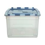 Whitefurze Tote Box 45 Litre Clear with Silver Lid S02031LY WFH00062