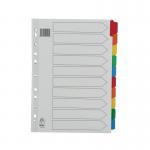 A4 Mylar Divider 10-Part White With Multi-Colour Tabs WX01526 WX01526