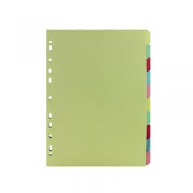 Multicoloured A4 10 Part Divider WX26082 WX26082