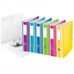 Leitz 180&deg; Active WOW Lever Arch File. A4. 75mm. Assorted. - Outer carton of 5