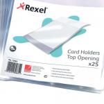 Rexel Card Holder Open On Short Edge A4 Polypropylene (Pack 25)