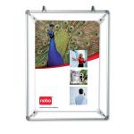 Nobo A1 Spring Frame Poster Holder; Signage Display or Wall Notice Board; Aluminium Frame; Silver