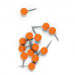 Nobo Notice Board Push Pins Orange (Pack 100)