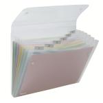 Rexel Ice Expanding Files Durable Polypropylene With Tabs 6 Pockets A4 Clear - Outer carton of 10