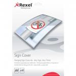 Rexel Self Adhesive Sign Covers A4 (Pack 10)