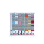Nobo 7-Day T-Card Kit Weekly Planner Midi Kit Assorted 480x480mm