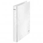 Leitz WOW Ring Binder A4 Maxi 2 D-Ring Size 25mm for 250 Sheets Pearl White - Outer carton of 10