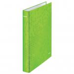 Leitz WOW Ring Binder Laminated. 25 mm, 2 D Ring mechanism. A4. Green - Outer carton of 10