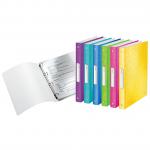 Leitz WOW Ringbinder A4 Polypropylene 4 O-Ring 25mm Assorted - Outer carton of 12