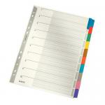 Leitz Divider Cardboard with Mylar reinforced tabs, A4 Multicolour - Outer carton of 10