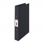 Esselte Standard Ring Binder A4, Polypropylene, 25 mm, 2 Round Ring mechanism, Black - Outer carton of 10