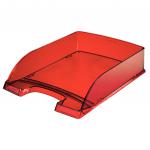 Leitz Plus Letter Tray, Transparent A4. Transparent Red - Outer carton of 5
