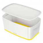 Leitz MyBox Small with lid; Storage Box 5 litre; W 318 x H 128 x D 191 mm. Yellow