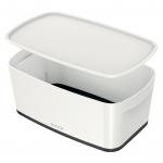 Leitz MyBox Small with lid; Storage Box 5 litre; W 318 x H 128 x D 191 mm. Black