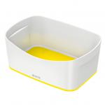 Leitz MyBox WOW Storage Tray. W 246 x H 98 x D 160 mm. White/yellow.