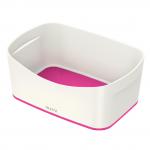 Leitz MyBox WOW Storage Tray W 246 x H 98 x D 160 mm. White/pink.