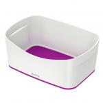 Leitz MyBox WOW Storage Tray. W 246 x H 98 x D 160 mm. White/purple.