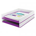 Leitz WOW Letter Tray Dual Colour. A4. White/purple