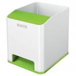 Leitz WOW Sound Pen Holder. With sound boosting function for smartphone. White/green