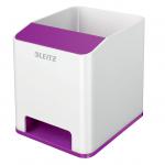 Leitz WOW Sound Pen Holder. With sound boosting function for smartphone. White/purple