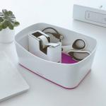 Leitz WOW Tape Dispenser. Incl. tape. For convenient one-hand operation. White/purple - Outer carton of 4