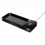 Leitz WOW Desk Organiser with Inductive Charger. Black
