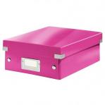 Leitz WOW Click & Store Small Organiser Box, Pink.