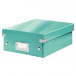 Leitz WOW Click & Store Small Organiser Box, Ice Blue.