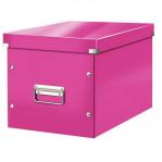 Leitz WOW Click & Store Cube Large Storage Box, Pink.