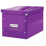 Leitz WOW Click & Store Cube Large Storage Box, Purple.
