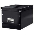 Leitz WOW Click & Store Cube Large Storage Box, Black.