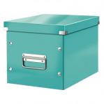 Leitz WOW Click & Store Cube Medium Storage Box, Ice Blue.