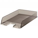 Esselte Europost A4 Letter Tray, Transparent Smoked Grey - Outer carton of 10