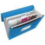Esselte VIVIDA Expanding 6 Tab Project File A4 Translucent Blue - Outer carton of 5