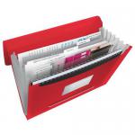 Esselte VIVIDA Expanding 6 Tab Project File A4 Translucent Red - Outer carton of 5