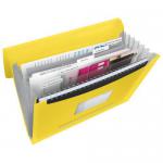 Esselte VIVIDA Expanding 6 Tab Project File A4 Translucent Yellow - Outer carton of 5