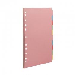 Cheap Stationery Supply of Concord Subject Divider 10-Part Multipunched 160gsm A4 Assorted 72090 Pack of 5 00109X Office Statationery