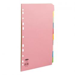 Cheap Stationery Supply of Concord Subject Dividers 10-Part Multipunched 160gsm A4 Assorted 72299/J22 Pack of 25 003112 Office Statationery