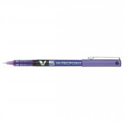 Cheap Stationery Supply of Pilot V5 Hi-Tecpoint Rollerball Pen Liquid Ink 0.5mm Tip 0.3mm Line Violet V508 Pack of 12 Office Statationery