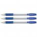 The photo highlights a set of Pilot Ballpoint Pens with a sleek and rubberised grip for comfortable writing. The fine 0.7mm tip produces a precise 0.27mm line in blue ink. A pack of 12 pens is captured in this image, showcasing their professional and functional design.