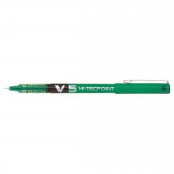 Cheap Stationery Supply of Pilot V5 Hi-Tecpoint Rollerball Pen Liquid Ink 0.5mm Tip 0.3mm Line Green V504 Pack of 12 Office Statationery