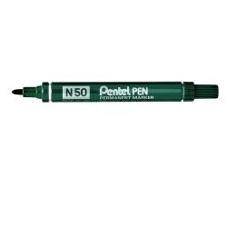 Cheap Stationery Supply of Pentel N50 Permanent Marker Bullet 4.3mm Tip 2.2mm Line Green N50-D Pack of 12 016530 Office Statationery