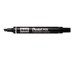 Cheap Stationery Supply of Pentel N60 Permanent Marker Chisel Tip Variable 3.9mm-5.7mm Line Black N60-A Pack of 12 018078 Office Statationery