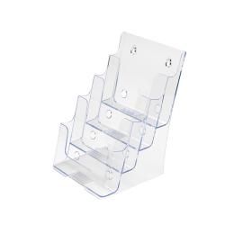 Cheap Stationery Supply of Literature Display Holder Multi Tier for Wall or Desktop 4 x A5 Pockets Clear 019227 Office Statationery