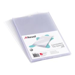 Cheap Stationery Supply of Rexel Clear Card Holder Nyrex Open on Short Edge A5 12060 Pack of 25 022160 Office Statationery