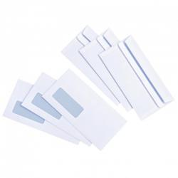 Cheap Stationery Supply of 5 Star Value Envelopes Wallet Press Seal Window 90gsm DL 110x220mm White Pack of 1000 088508 Office Statationery