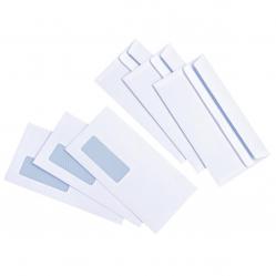 Cheap Stationery Supply of 5 Star Value Envelopes Wallet Press Seal Window 90gsm DL 110x220mm White Pack of 1000 088508 Office Statationery