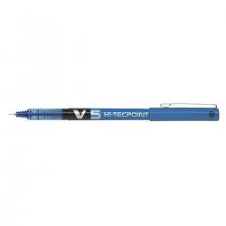 Cheap Stationery Supply of Pilot V5 Hi-Tecpoint Rollerball Pen Liquid Ink 0.5mm Tip 0.3mm Line Blue V503 Pack of 12 Office Statationery